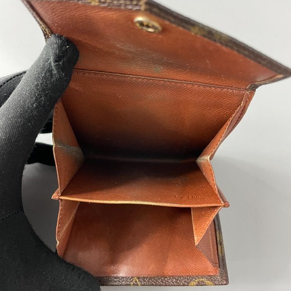 💯% Authentic Vintage Louis Vuitton Monogram Elise Trifold Canvas Leather Wallet - Picture 6 of 14